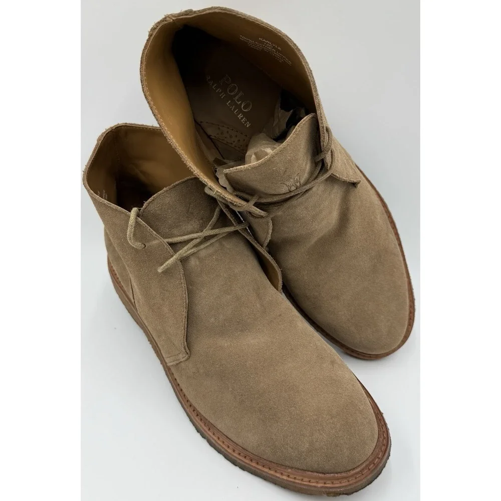 Polo Ralph Lauren‎ Leather Suede Boots  Karlyle Mens Sz 12D